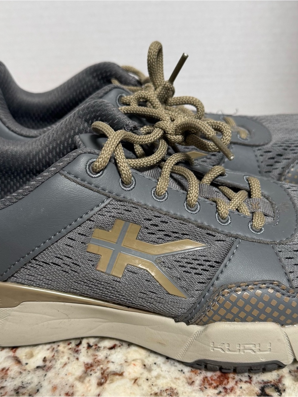 Women’s Gray KURU Athletic Shoes with Tan Accents